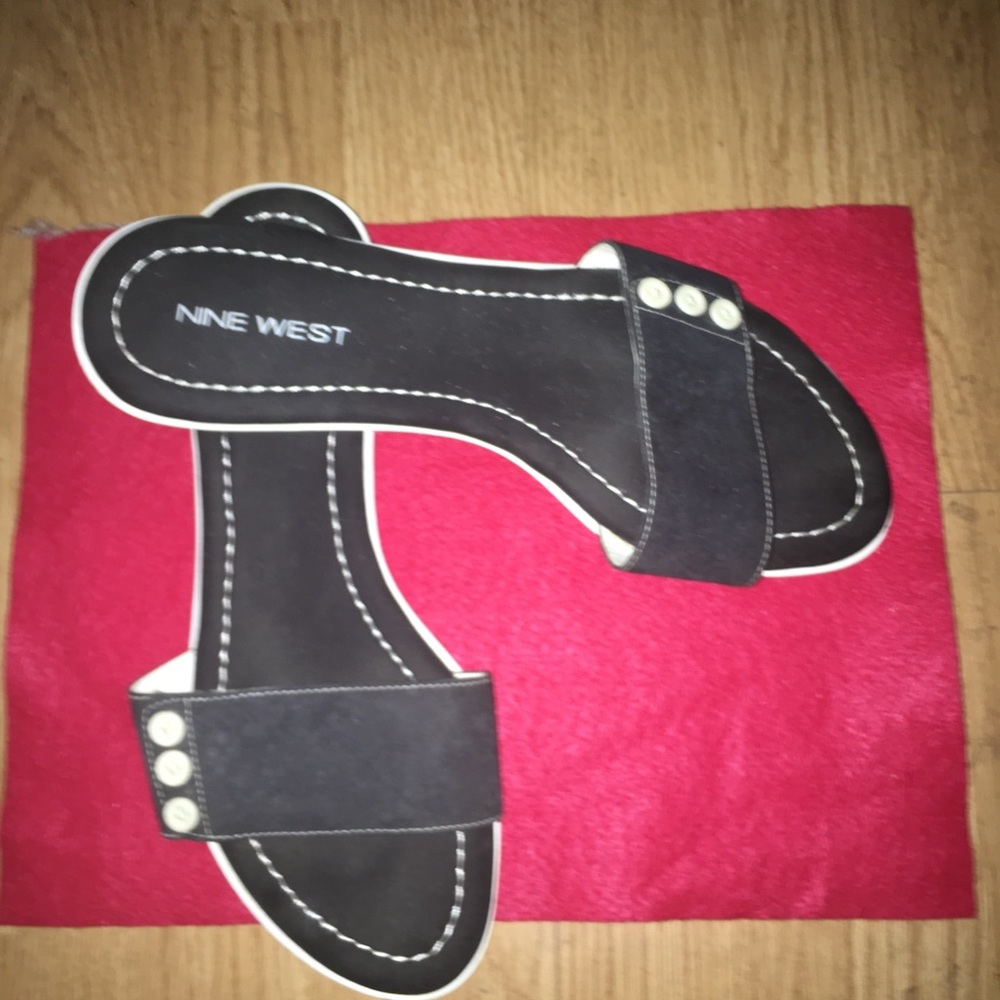 Nine West Black Suede Sandals